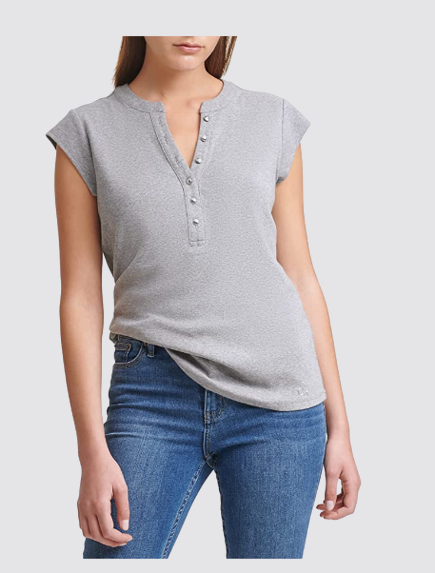 Women's T-Shirt Button Down